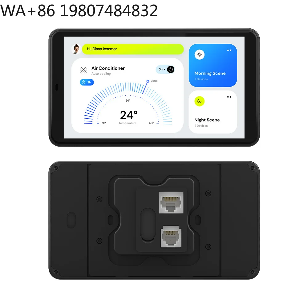 Фото 5,5-дюймовая сенсорная панель для умного дома с поддержкой LTE 4G, POE, Android, портом RJ45, шлюзом Zigbee и контроллером автоматизации домашних сценариев №1