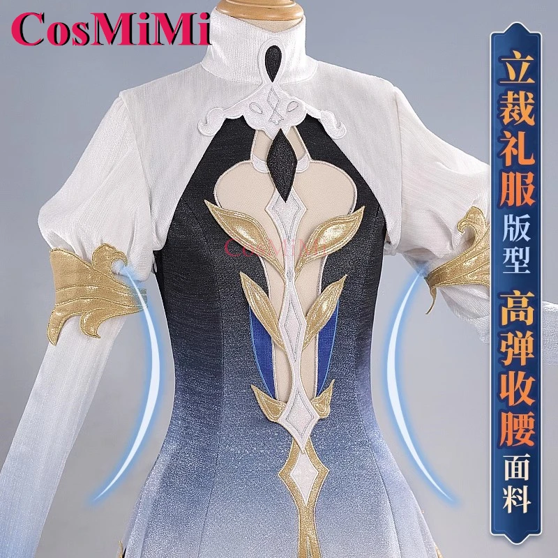 CosMiMi Game Genshin Impact Focalors/Furina Косплей Костюм Великолепный Милый Элегантный Наряд Бога