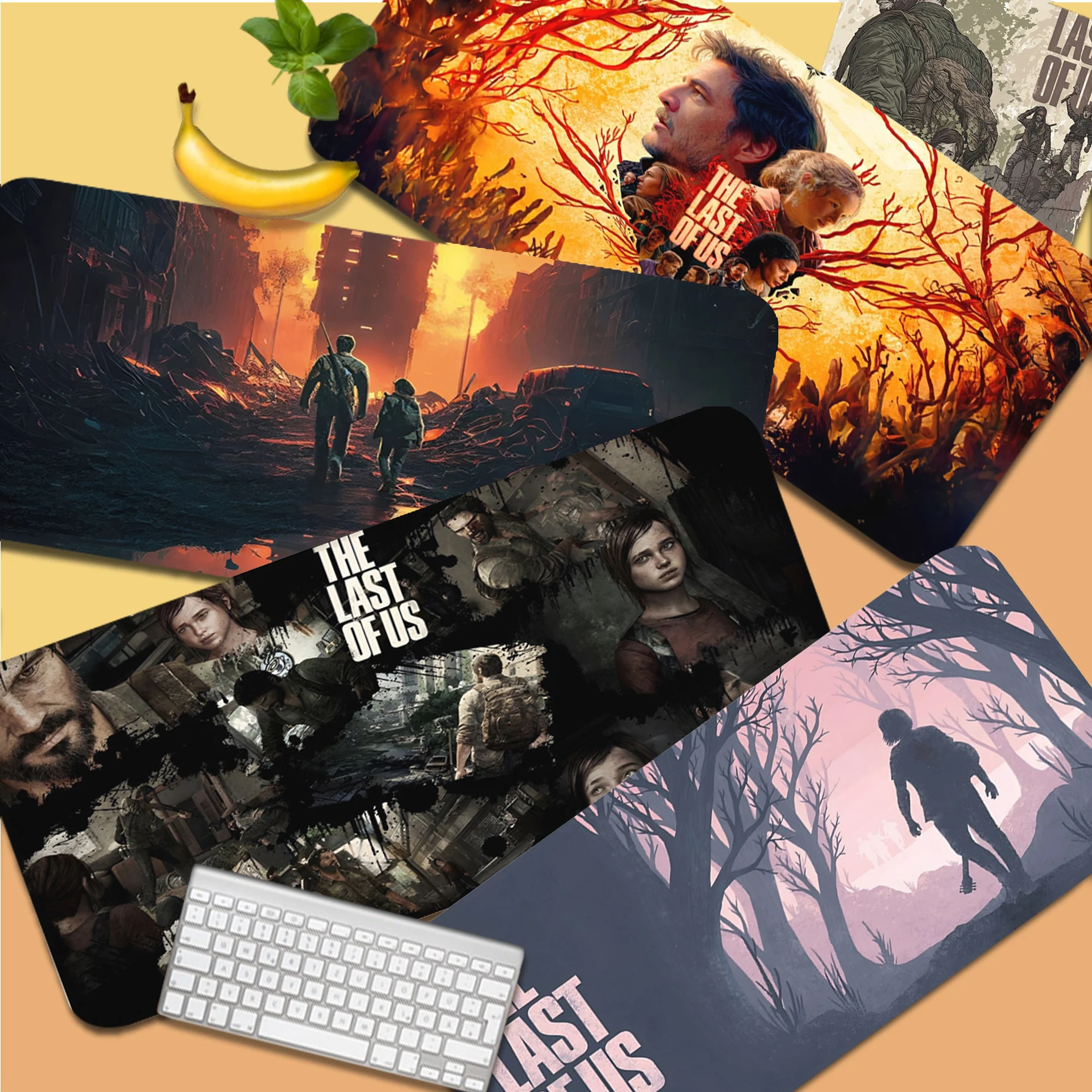 

The Last of Us Mousepad girl pad Keyboards Mat Rubber Gaming mousepad Desk Mat Size for large Edge Locking Game Keyboard Pad