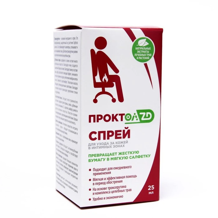 Спрей Проктол ZD для ухода за кожей в интимных зонах 25 мл 7045659 |