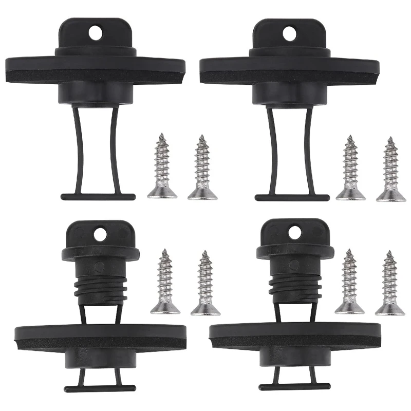 

4 Pcs Kayak Canoe Boat Hull Coarse Thread Drain Plug Kit Stop Water For Outdoors Camping Hiking