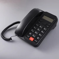 landline telephone set corded black caller id phone hands free big button telephone for seniors old people home phone set