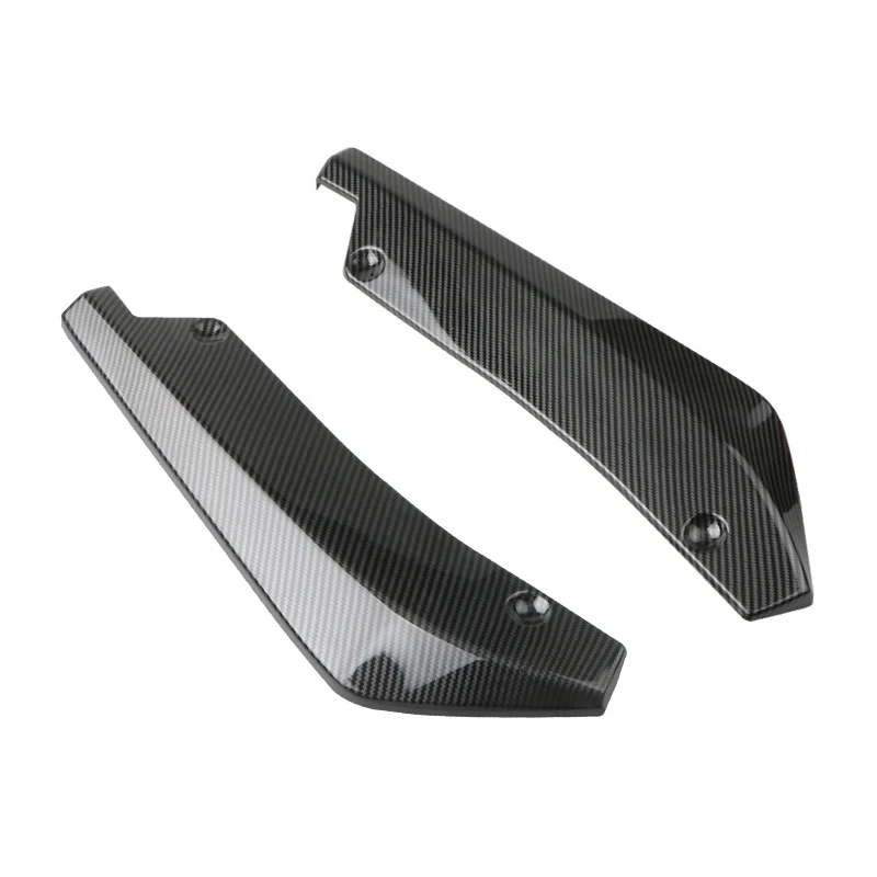 

2pcs Universal Car Behind Bumper Strip Lip Spoiler Diffuser Splitter Scratch Protector Carbon Fiber Winglets Side Rok Extension