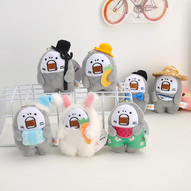 Милый Детский плюшевый брелок в виде акулы необычный с подвеской автомобиля для