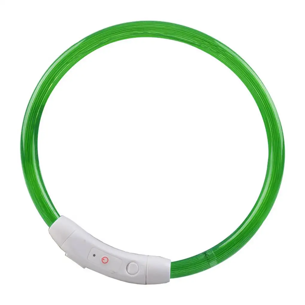 

USB Charging Pet Dog Collar Rechargeable LED Tube Flashing Night Luminous Safety Puppy Collars