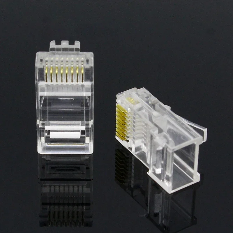 

Интернет-разъем 10/20/50/100 шт. 4P 6P 8P, концевые разъемы кабеля, вилки, телефонный разъем RJ9 4P4C RJ11 6P6C RJ45 8P8C Crystal