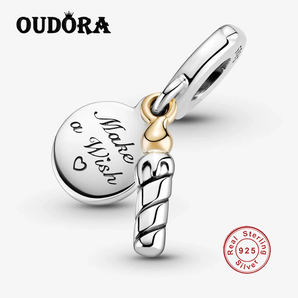 

Fit Original Pan Charms Bracelet Sterling 925 Silver Make a wish Dangle Charms Women DIY Beads For Jewelry Making Berloque