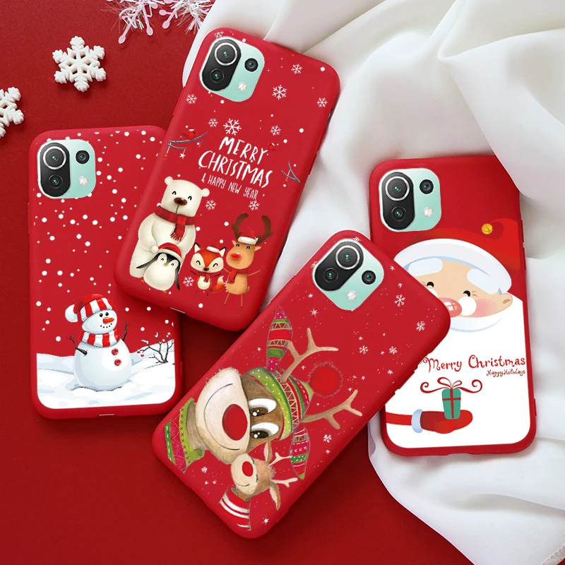 Рождественский Мягкий силиконовый чехол для Xiaomi Mi 11 Lite 5G NE 6 55 &quotОболочка Mi11Lite