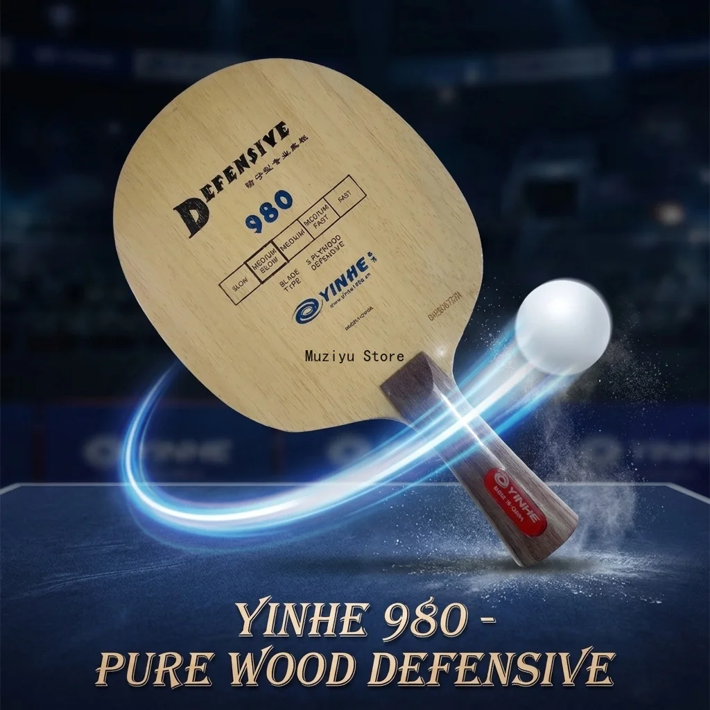 Фото Оригинальная ракетка Yinhe 980 (обновленная версия) для настольного тенниса, для защитной игры и отработки ударов, хак-теннис, пинг-понг, пэддл №3