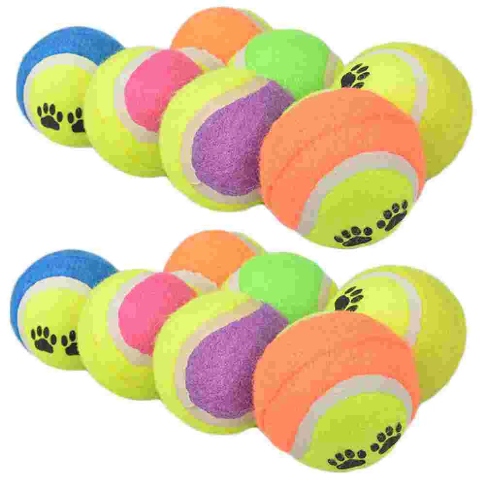 

16 Pcs Toys Dogs Small Tennis Ball Puppy Chew Aggressive Chewers Rubber Activity Fetch