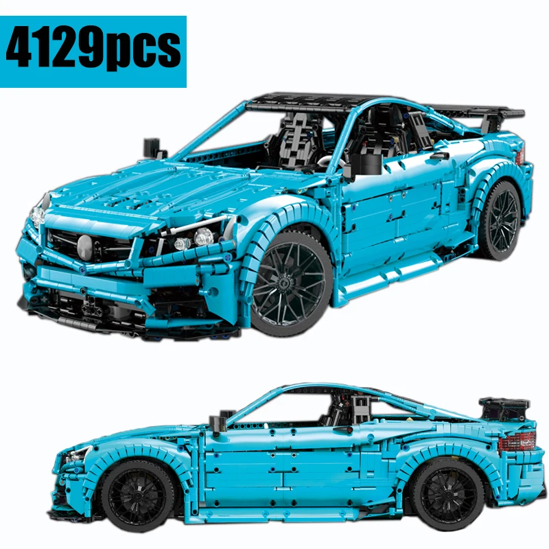 

New 4129pcs HighhSmall particle technology building block moc-60193 sports car AMG C63 assembled toy boy's birthday Gifts