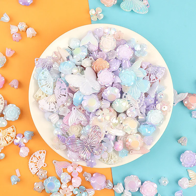 20 г акриловая бабочка цветок лист искусственный прозрачный фиолетовый цвет