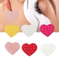 heart shaped pink glue holder wholesale crystal glass eyelashes adhesive pallet on eyelash extension makeup tools