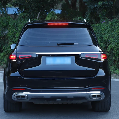 Декоративный дизайн, задний фонарь из АБС-пластика, черненый корпус, абажур, защитный чехол для Mercedes Benz GLS X167 2020-2022, автомобильные аксессуары