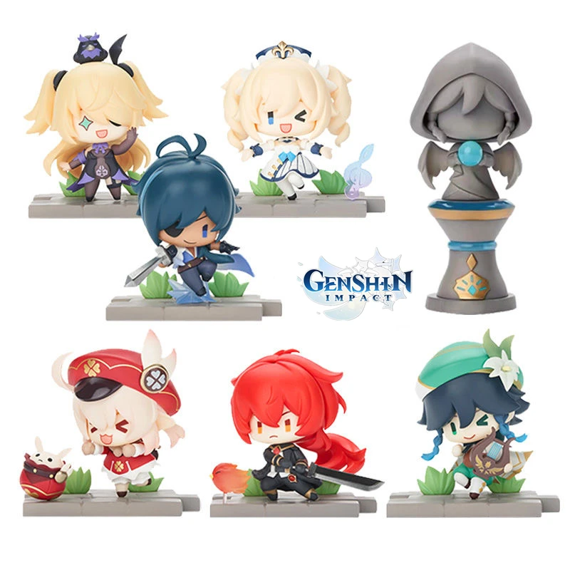 

Game Genshin Impact Figure Diluc Ragnvindr Barbara Barbatos Kaeya Game Character Desktop Decoration Gift Children's Day Gift