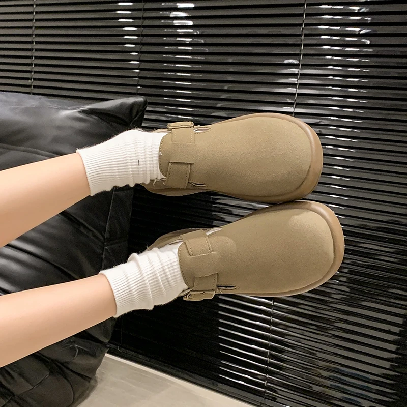 Туфли без шнуровки для женщин сабо на платформе осенняя женская обувь новые