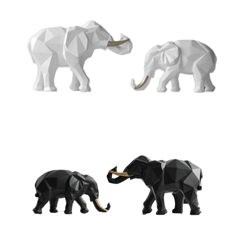 

Статуэтка слона из смолы, украшение для дома, офиса, отеля, настольное животное, современное ремесло, индийский слон