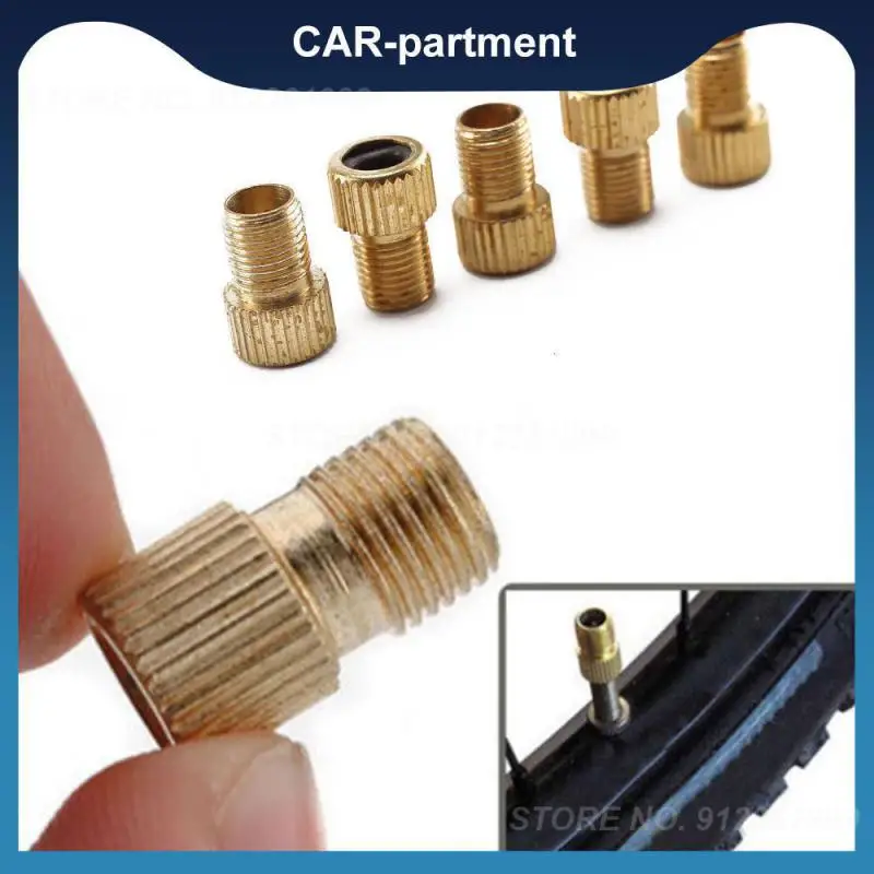 

Metal Bicycle Punp Tube Air Compressor Portable Presta To Schrader Practicality 5pcs Wheel Tire Transfer Valve Bike Accessories