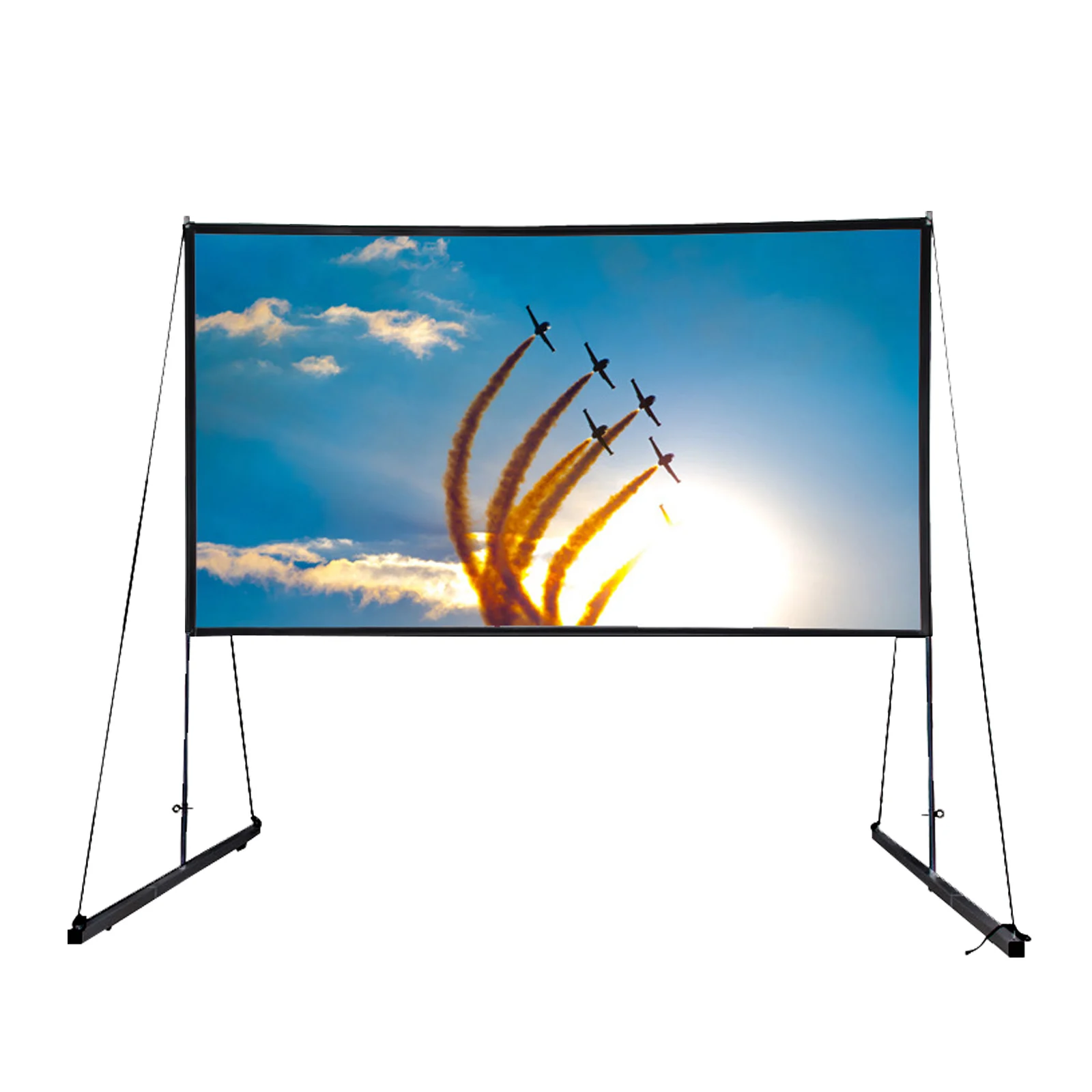 

150 Zoll Projection Screen Tragbare Dia Leinwand Beamer 16:9 Mit Ständer