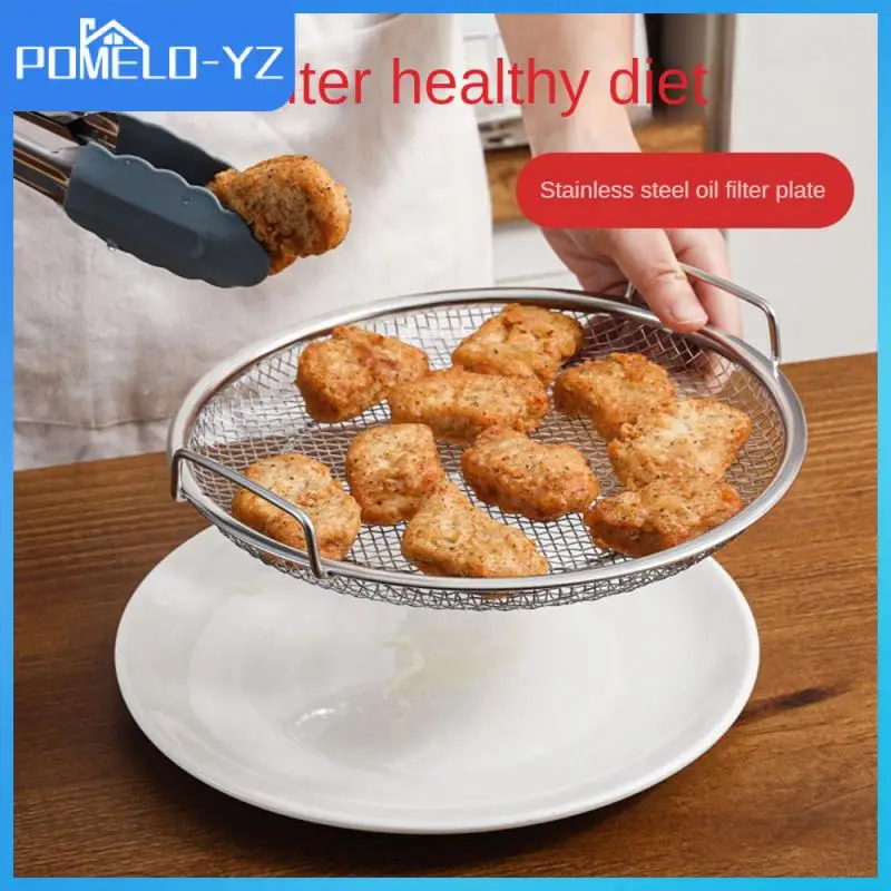 

Binaural Design Il Residue Filter Net Easily Drain Water High Temperature Resistance Fried Leaky Net Large Grid Design