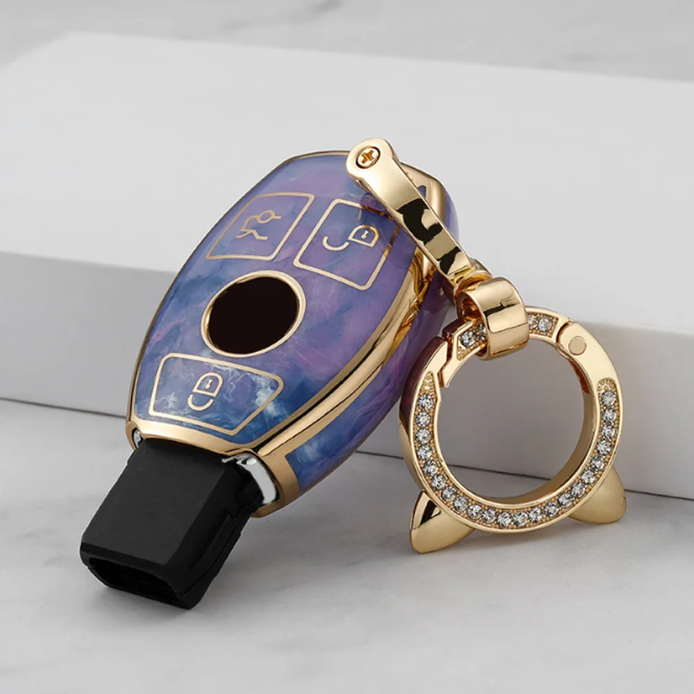 

2022 TPU Car Key Cover Keychain Case Shell for Mercedes Benz CLS CLA GL R SLK AMG A B C S Class Car Accessories