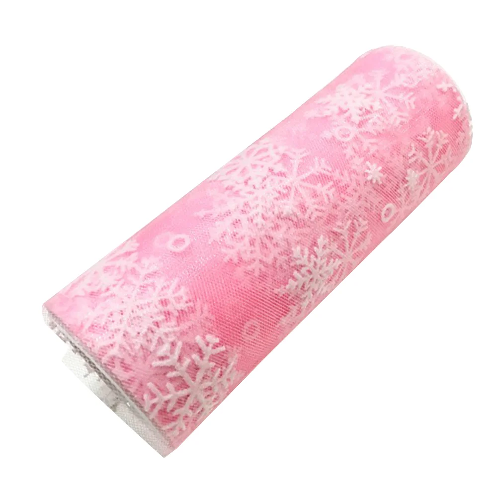 

Tulle Ribbon Christmas Rolls Roll Fabric Snowflake Glitter Gauze Wedding Mesh Diy Gift Organza Spool Tree Craft Yarn Wrapping
