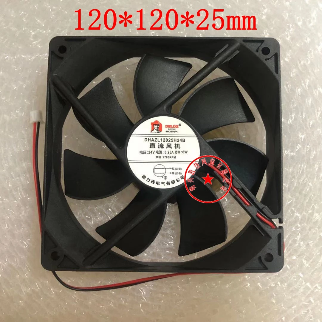 

DHAZL12025H24B DC 24V 0.25A 120x120x25mm 2-Wire Server Cooling Fan