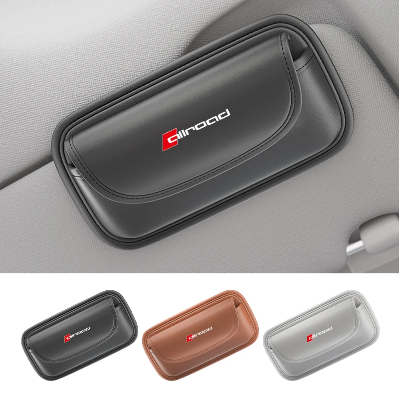 Кожаный автомобильный держатель для солнцезащитных очков многофункциональные