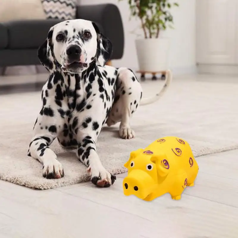 Пищалка игрушки для собак милая форма свиньи прочная Самостоятельная игра