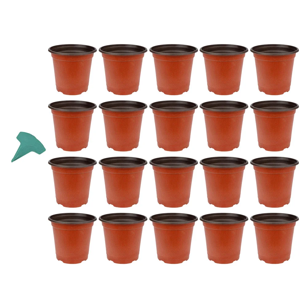 

1 Set of Flower Pots Nutrition Cups Plastic Simple Nursery Pots Garden Tools
