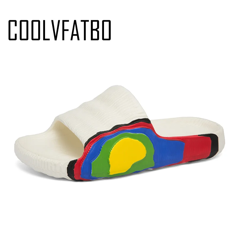 Мужские тапочки COOLVFATBO летние пляжные мужская обувь женская утолщенные