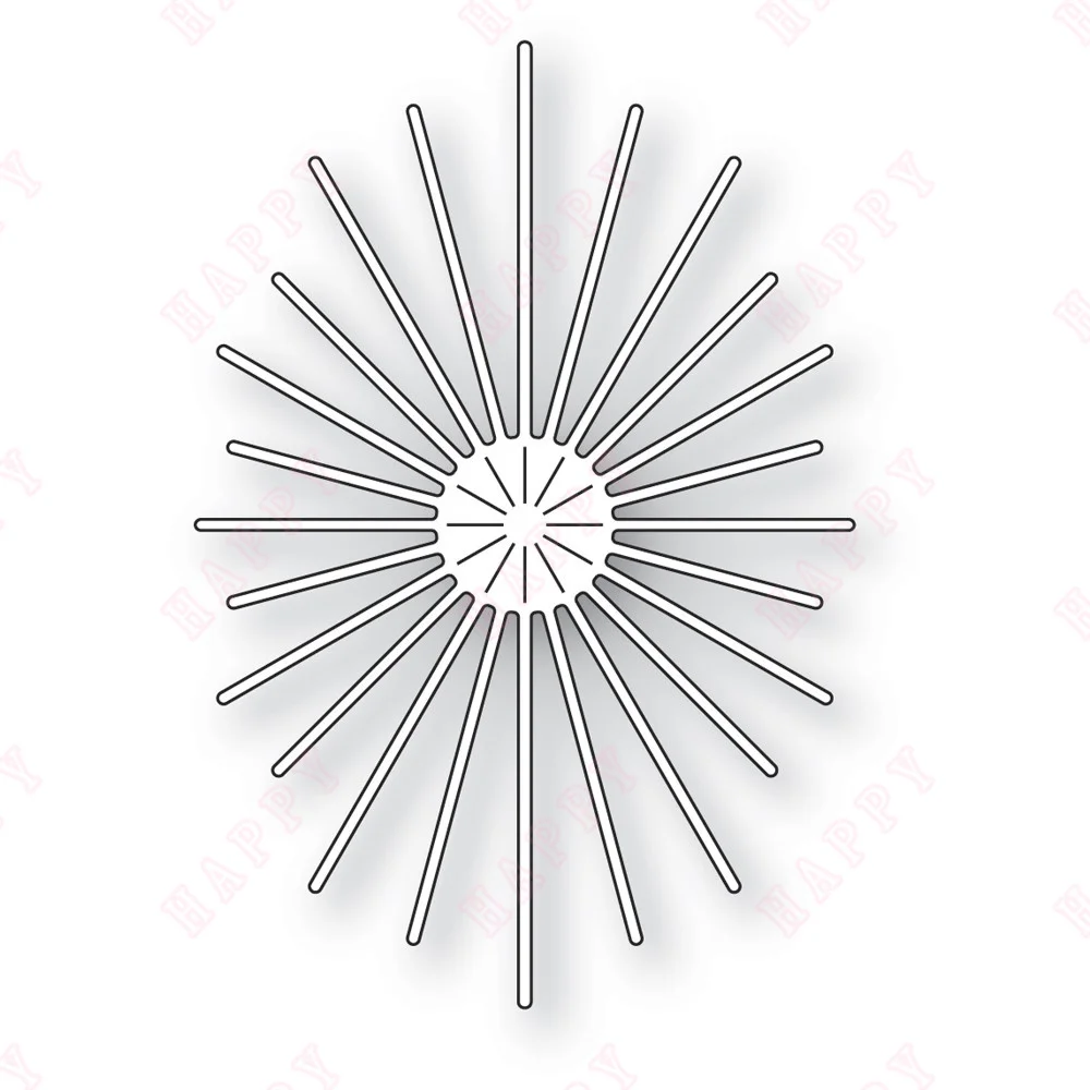 

Metal Craft Cutting Dies For Diy Scrapbooking Paper Diary Decoration Manual Handmade For 2022 Embossing New Oval Burst Die