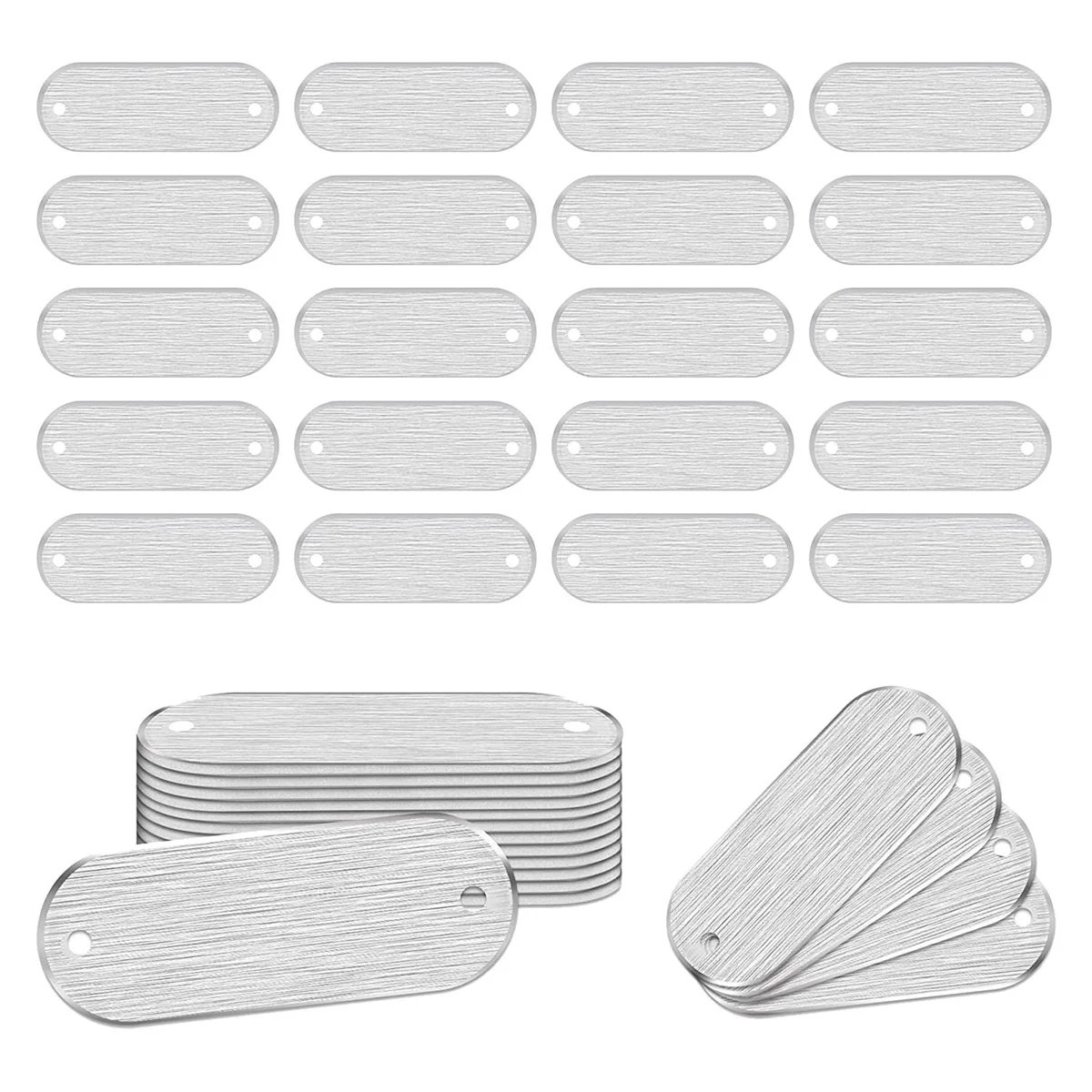 

30 упаковок алюминиевых заготовки для штамповки гравировки, металлические заготовки с 2 отверстиями для флейток