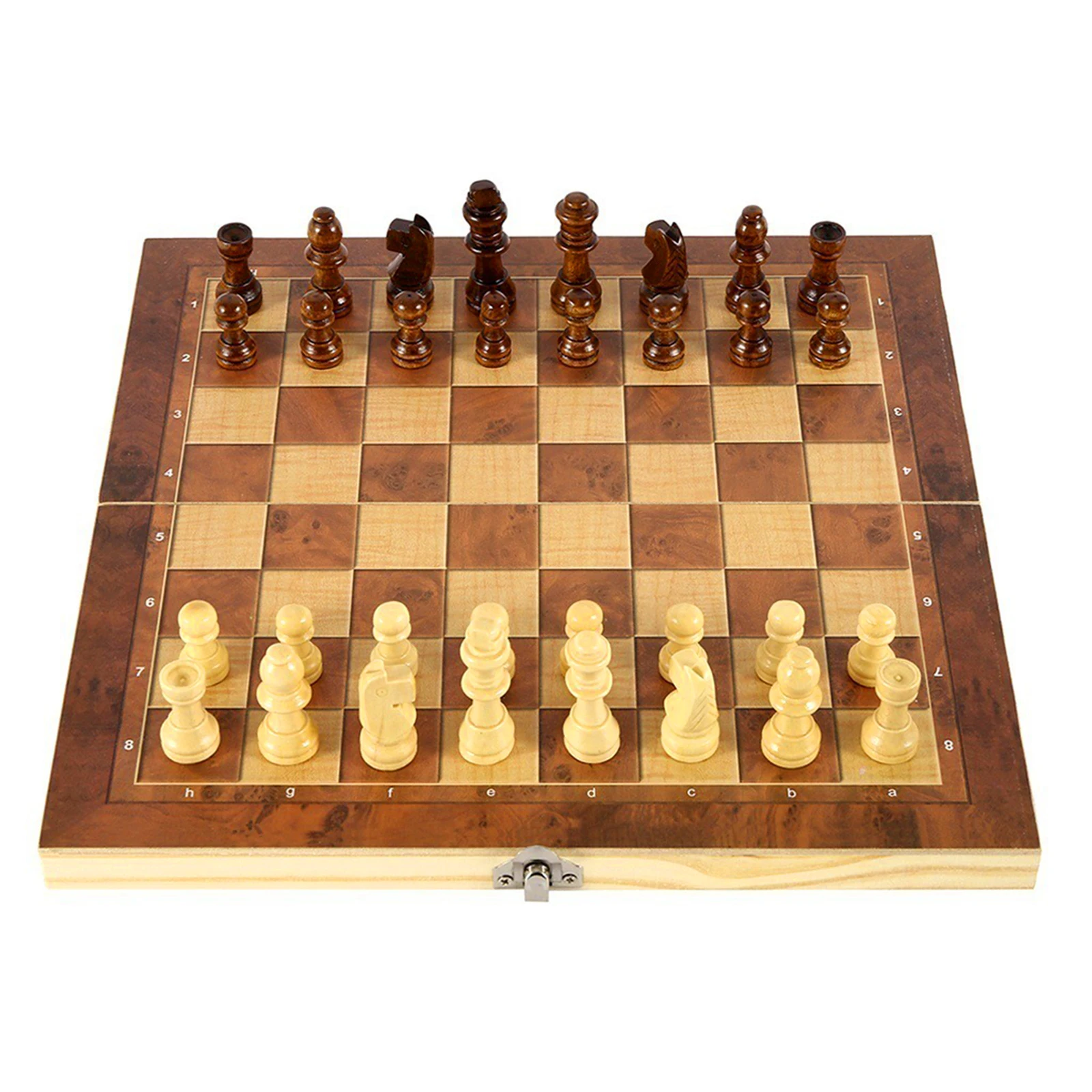 

3 in 1 Chess Checkers Backgammon Set, Wooden Classic Chess Pieces Board Case, Board Game for Family, Friends, Adults