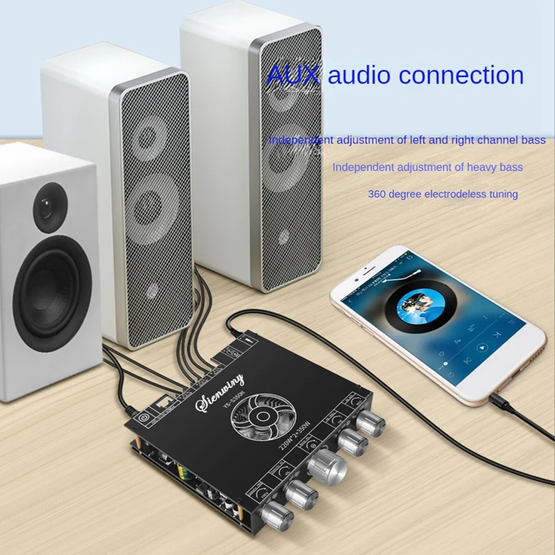 YS-S350H Bluetooth 5.1 Плата усилителя сабвуфера 2 1-канальная плата высокой мощности 220 Вт x