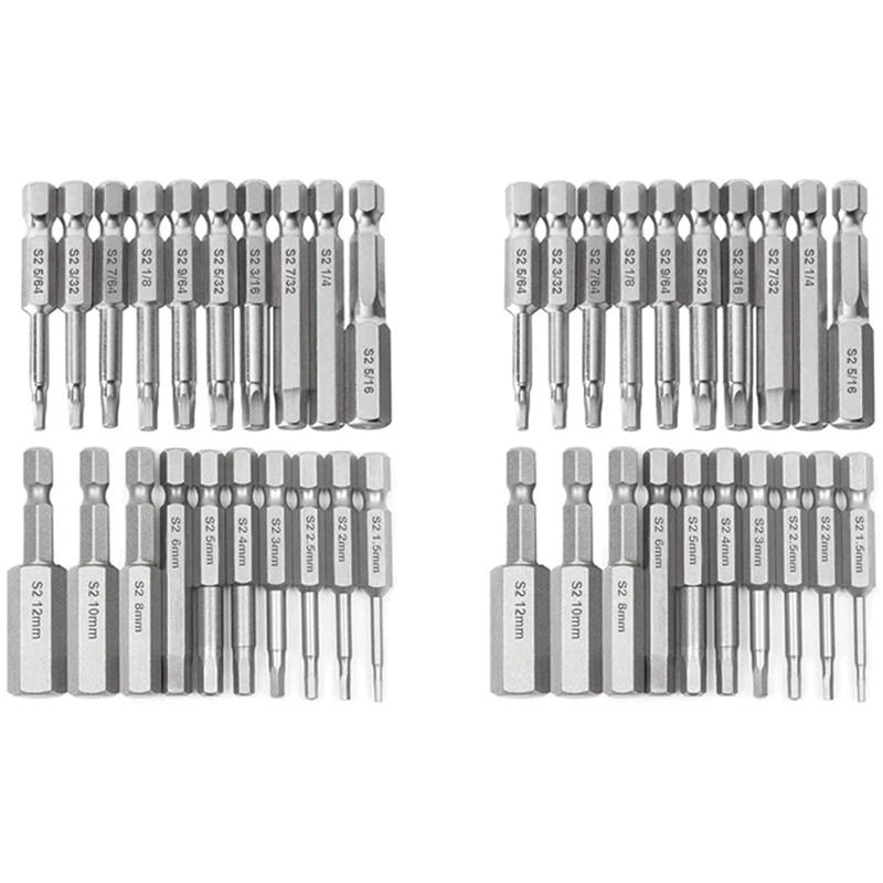 

Набор гаечных ключей с шестигранной головкой, 40 шт., Набор насадок для дрели, быстросъемные Магнитные Отвертки, Набор насадок (метрические + SAE)