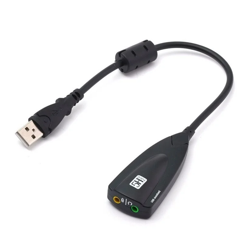 

50 шт. USB звуковая карта 7,1 адаптер для микрофона наушников 5HV2 USB для 3D динамика Внешняя Usb Звуковая карта для ноутбука компьютера ПК