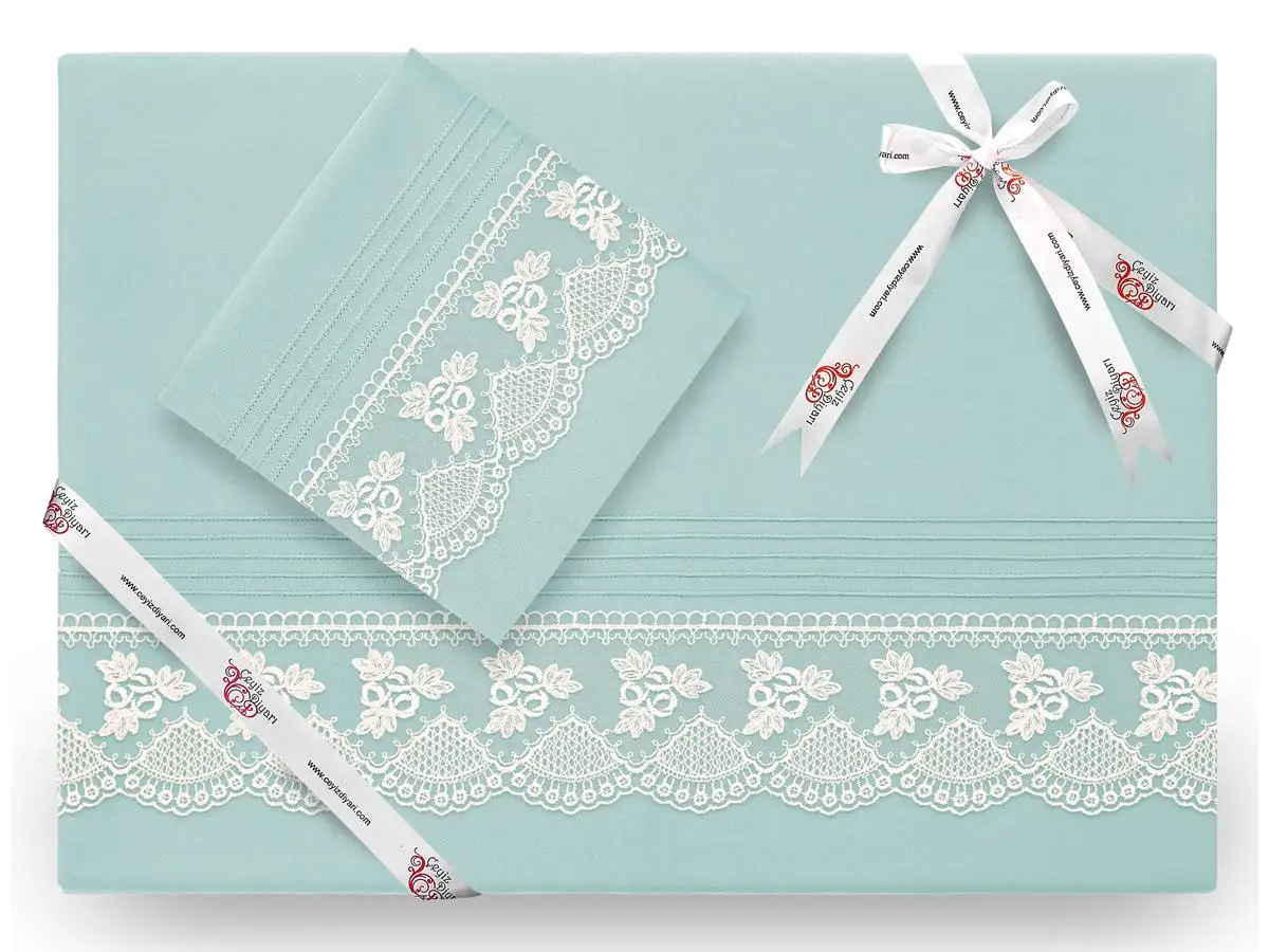 

Yepare luxury french laced duvet cover set Mint