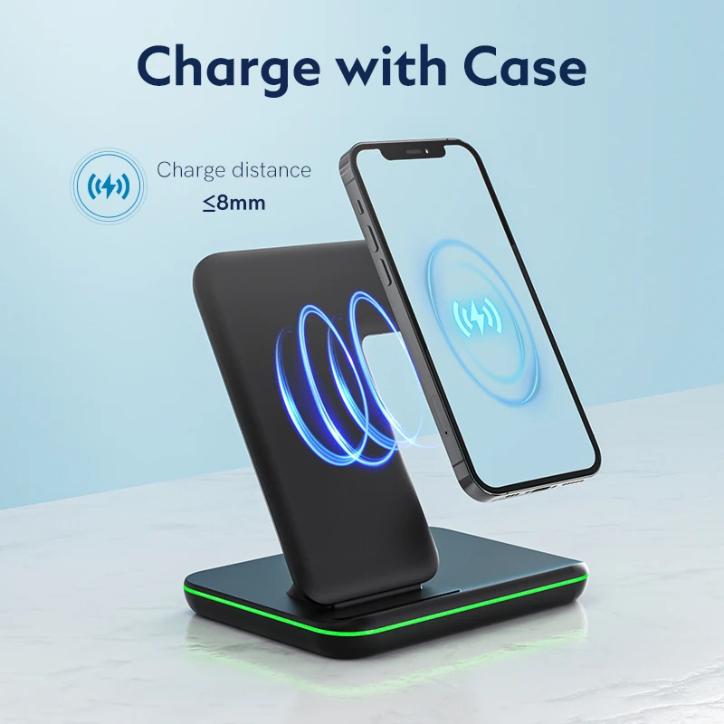 pbw30 15w 3 in 1 qi wireless charger pad for iphone 13 12 pro iwatch airpods pro charging dock station wireless charger stand free global shipping