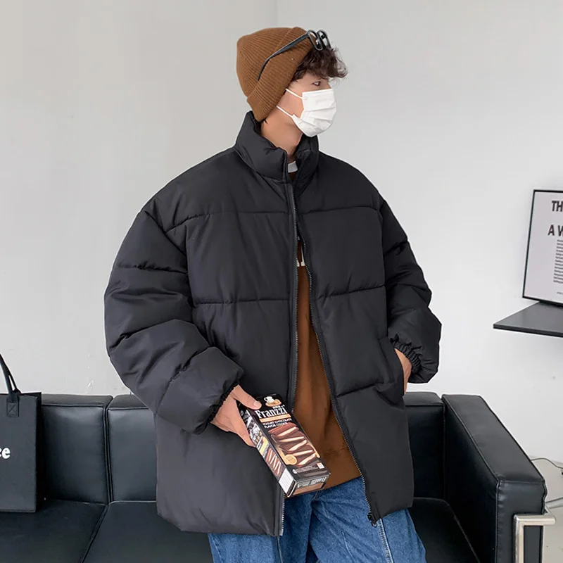 Winter Jacket Men Warm Fashion 5 Colors Casual Thick Down Jacket Men Streetwear Loose Short Coat Mens Parker Large Size S-5XL