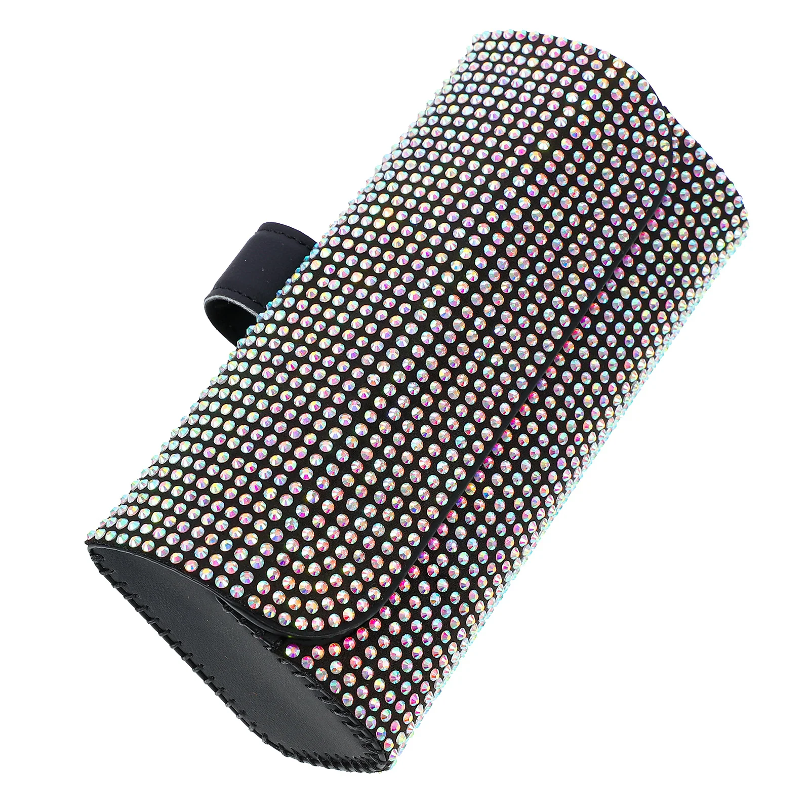 

Glass Brackets Car Glasses Case Rhinestone Sunglasses Storage Vehicle Pu Eyeglasses Creative Bling accessories