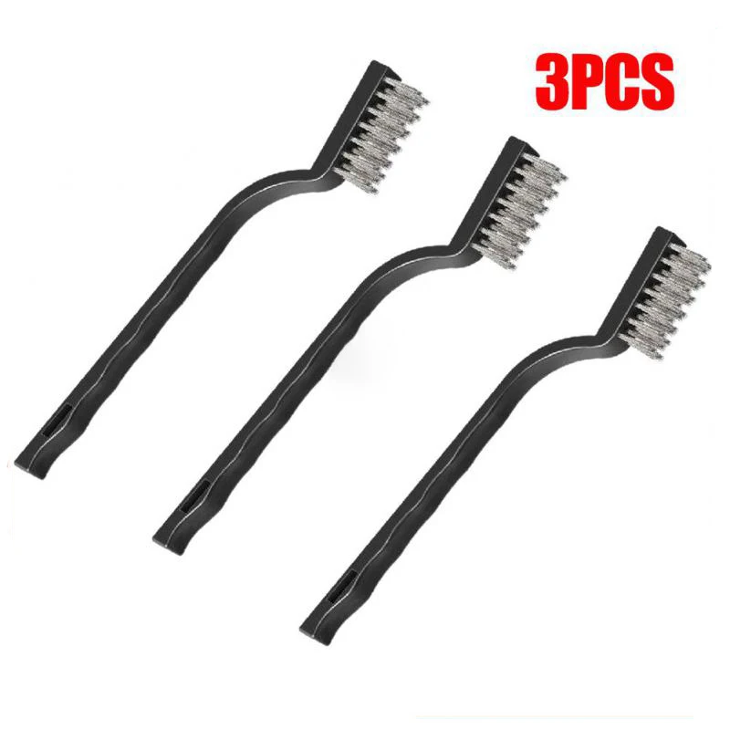 

1/3PCS Stainless Steel Rust Brush Brass Cleaning Polishing Detail Metal Brush Wire Mini Cleaning Tool Cleaning Brushes Household