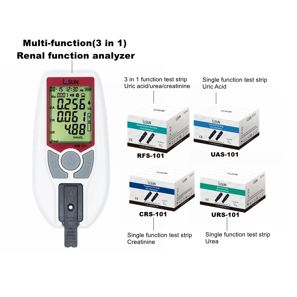 

3 IN 1 UPOCT Factory Rapid Test Renal Function Test Machine Renal Function Analyzer Creatinine Urea Uric Acid Home Care Test