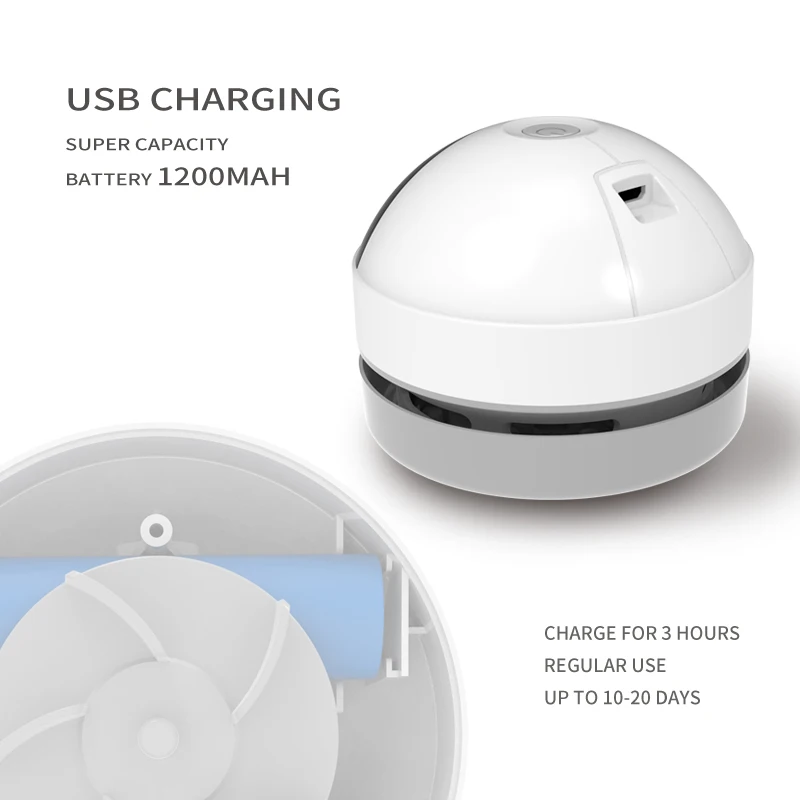 

USB Charging Desktop Cleaner for Home Office School Keyboard Desktop Cleaning Mini Vacuum Cleaner Automatic Portable