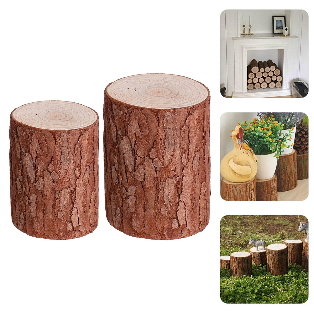 

Wood Stump Slices Wooden Unfinished Tree Rustic Modelholder Decoration Display Log Cutouts Decortable Standnaturalmini Toy Logs