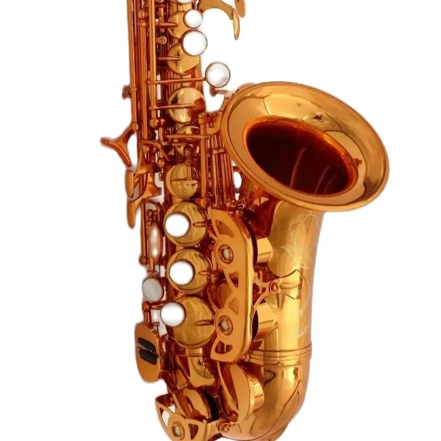 

Eastern music pro use Yani style bourbon lacquered Curved Soprano Saxophone