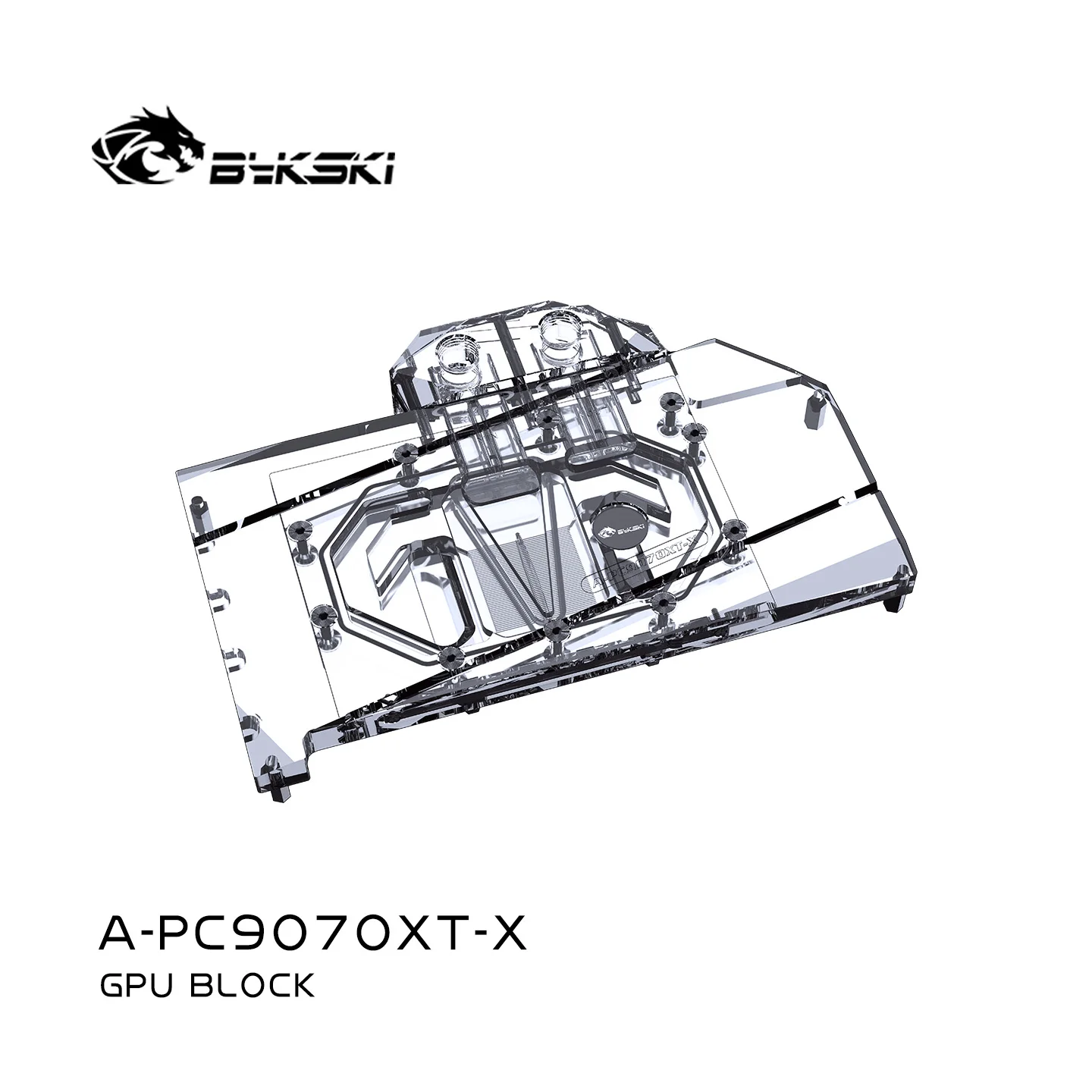 Фото Блок графического процессора Bykski для PowerColor Reaper/Hellohound RX 9070 XT/водяное охлаждение видеокарты/медный радиатор A-PC9070XT-X №3