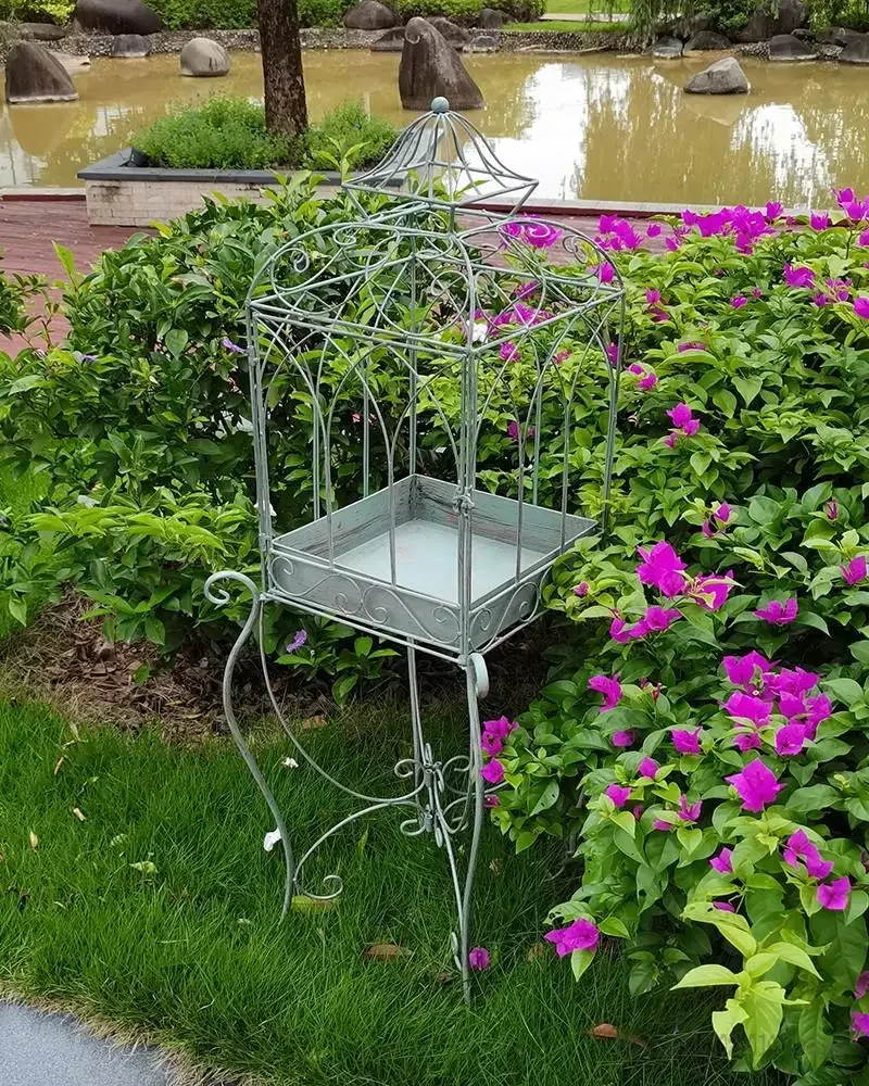 Креативная большая клетка для птиц в европейском стиле подставка цветов