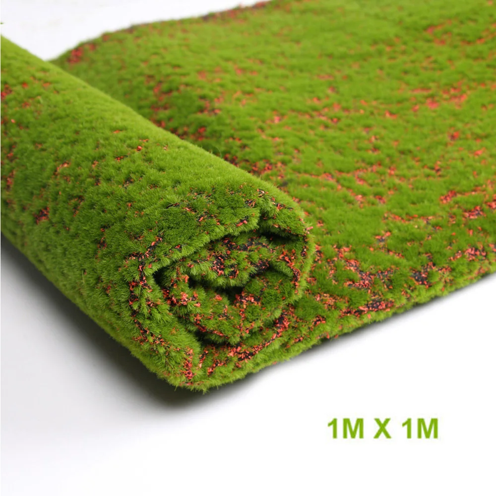 

100*100cm Artificial Moss Fake Green Plants Moss Grass Mat For Home Decor