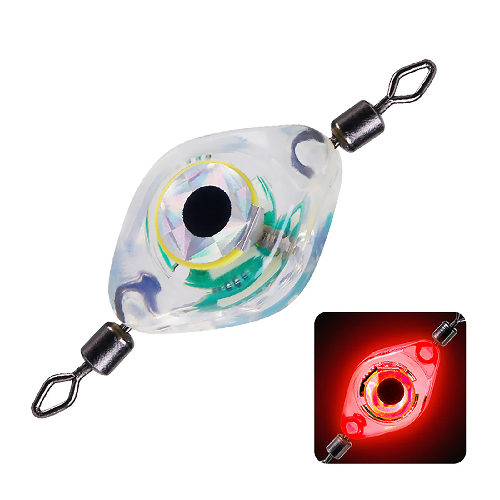 

1pc LED Bait Light Eye-Shaped Fishing Lure Lamp Waterproof Induction Deep Pendant Suitable For Seawater Freshwater Underwater